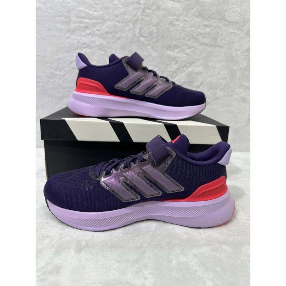 adidas UltraRun 5 EL C Kids Running Shoes Purple and Red Size 3